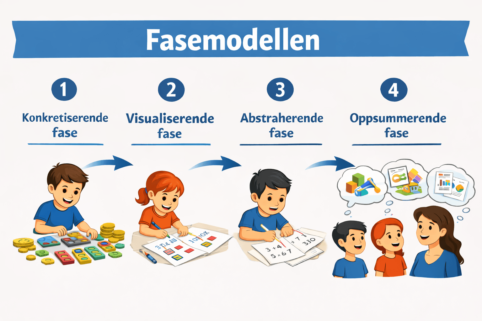 Fasemodellen - fra konkret til abstrakt